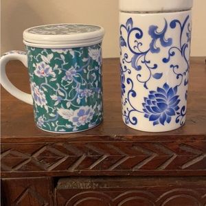 Ceramic tea tumblers/cups (like new)